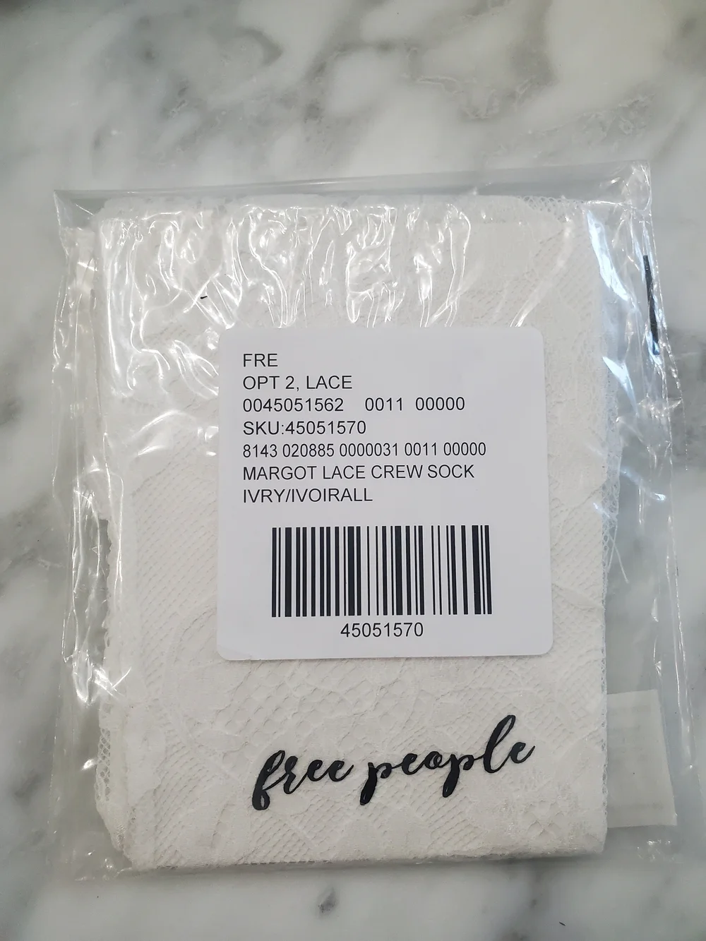 Free People Lace Crew Socks with Ribbon